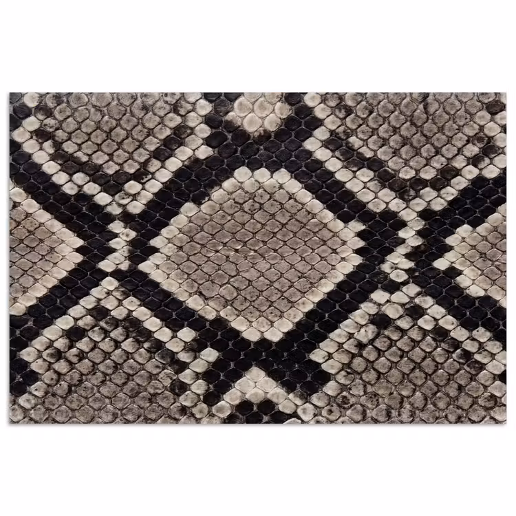 Slangenleer - Patroon - Beige poster papier klein -3d