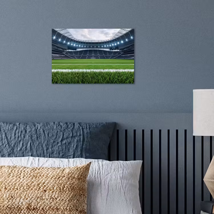 Voetbal - Stadion - Sport - Groen poster papier klein -sfeer2