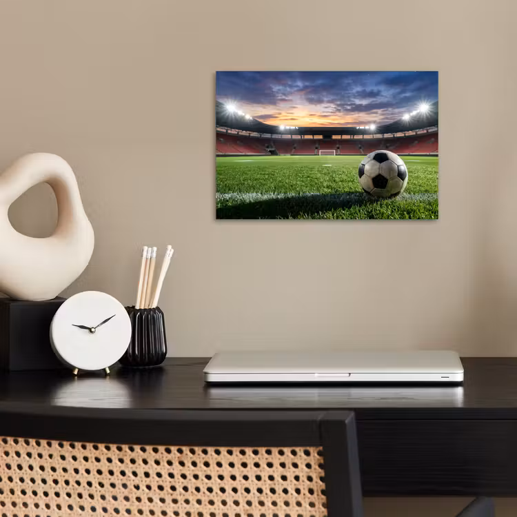 Voetbal - Stadion - Sport - Groen poster papier klein -sfeer1