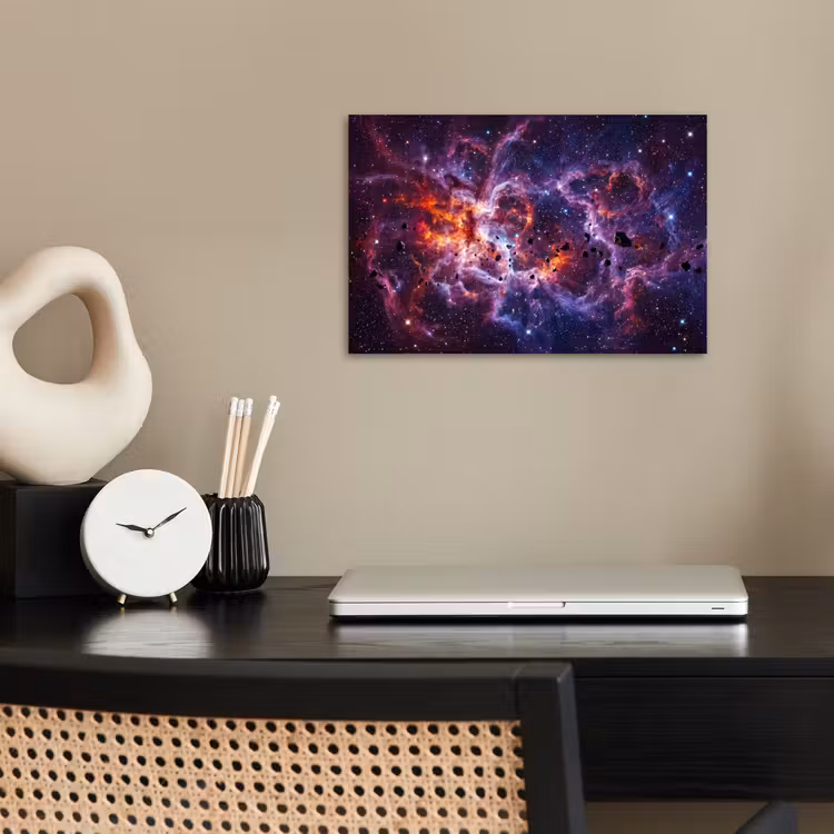 Space - Stars - Abstract - Colorful poster papier klein -sfeer1