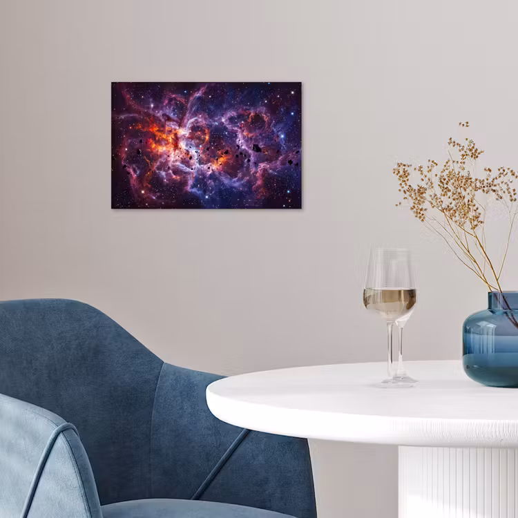 Space - Stars - Abstract - Colorful poster papier klein -sfeer3