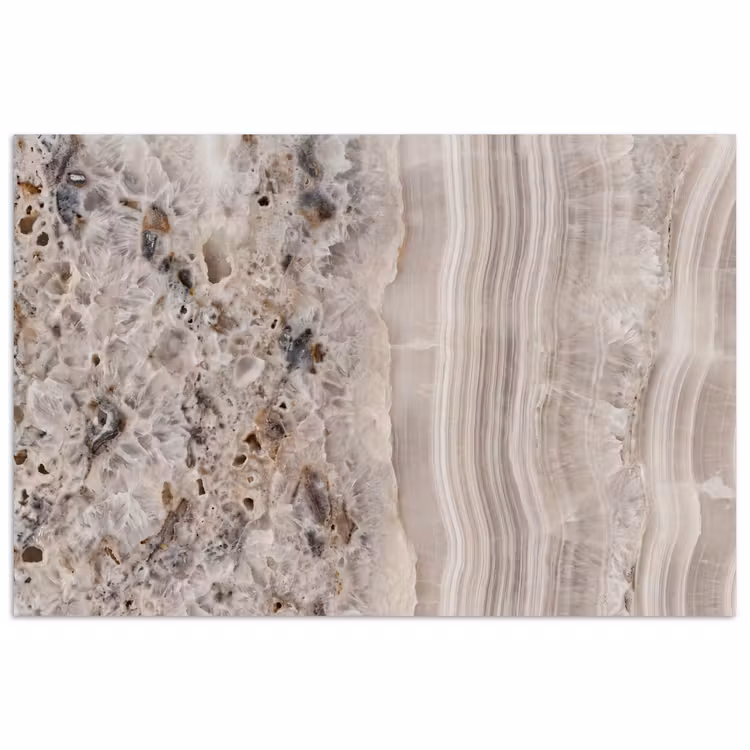 Steen - Textuur - Abstract - Beige - Wit poster papier klein -3d
