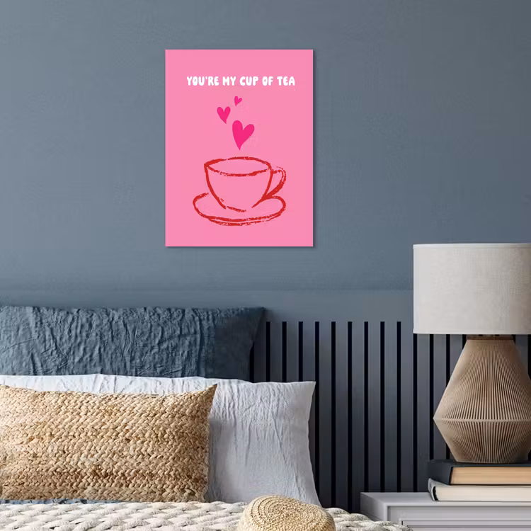 Thee - Roze - Valentijn - Tekst poster papier klein -sfeer2