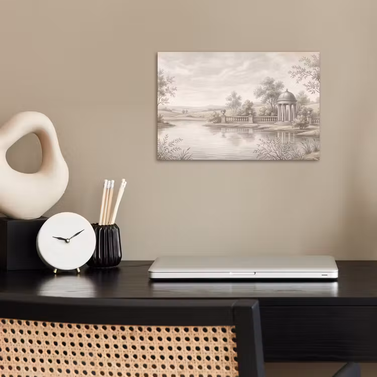 Terras - Water - Natuur - Landschap poster papier klein -sfeer1