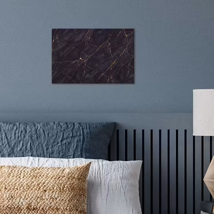 Textuur - Gouden lijnen - Abstract - Modern - Zwart poster papier klein -sfeer2