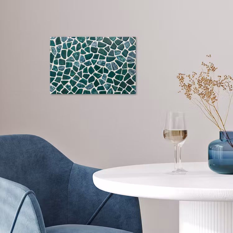 Textuur - Steen - Groen - Abstract - Patroon poster papier klein -sfeer3