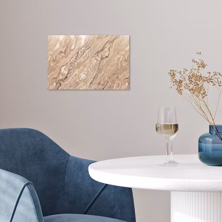 Textuur - Aders - Abstract - Modern - Beige poster papier klein -sfeer3