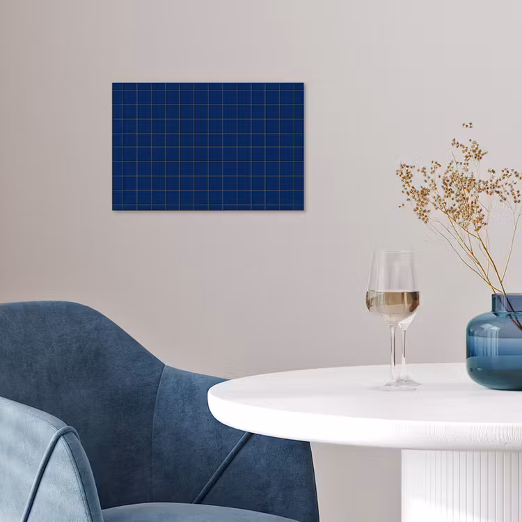 Tegel - Patroon - Blauw poster papier klein 62 -sfeer3