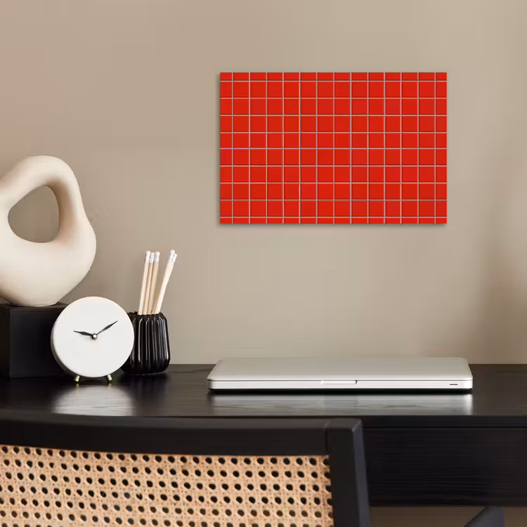 Tegel - Patroon - Kersen - Rood poster papier klein 62 -sfeer1