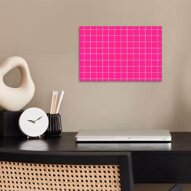 Tegels - Vierkant - Fuchsia poster papier klein 62 -sfeer1