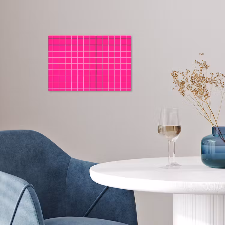 Tegels - Vierkant - Fuchsia poster papier klein 62 -sfeer3