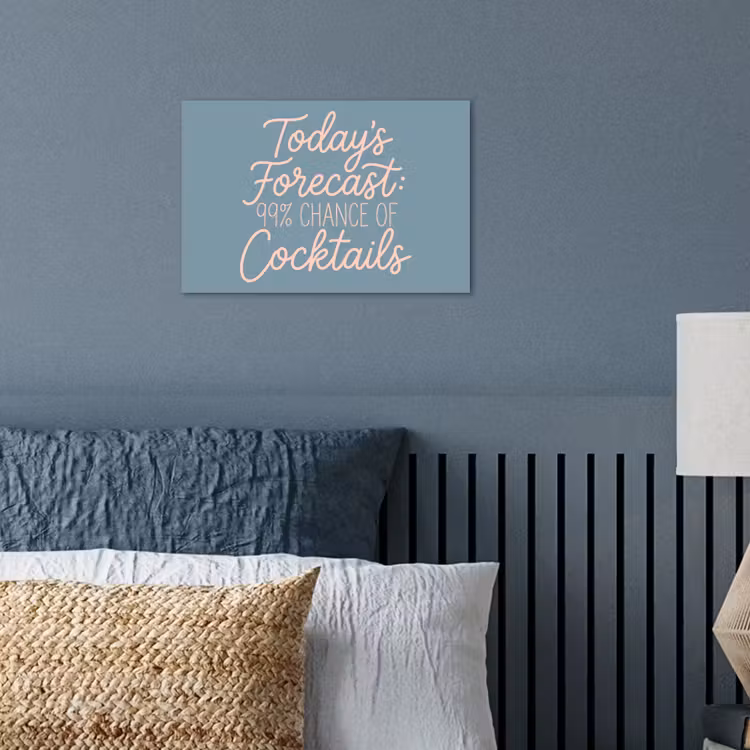 Today's Forecast - Cocktails - Blauw poster papier klein -sfeer2