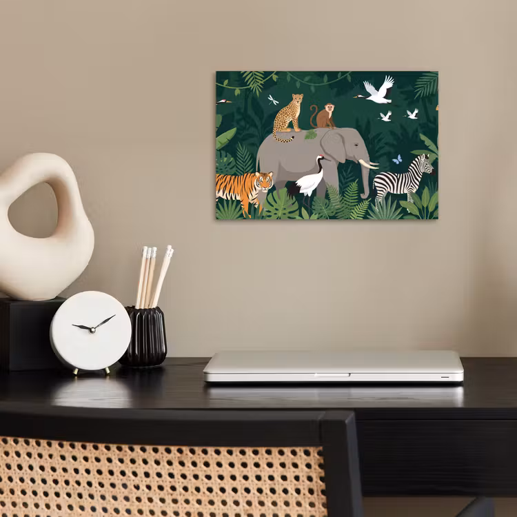 Tropisch - Jungle -  Groen poster papier klein -sfeer1