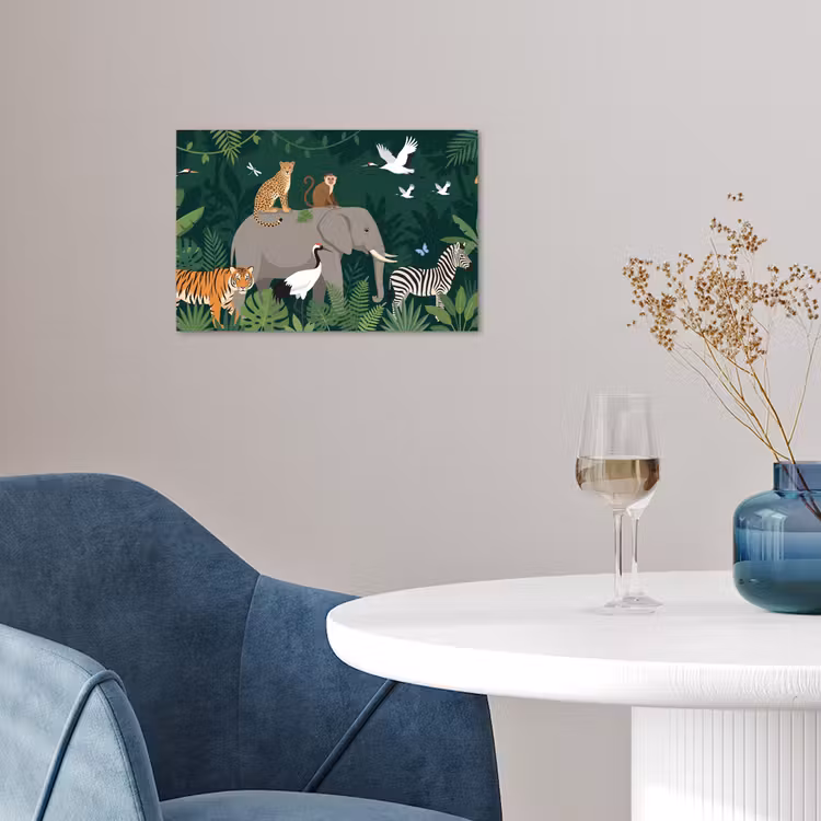 Tropisch - Jungle -  Groen poster papier klein -sfeer3