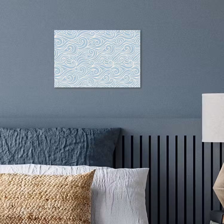 Golf - Abstract - Natuur - Modern - Blauw poster papier klein -sfeer2