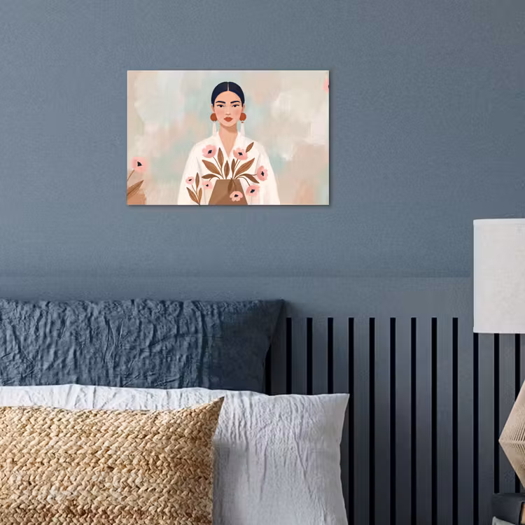 Vrouw - Kimono - Pastel poster papier klein -sfeer2
