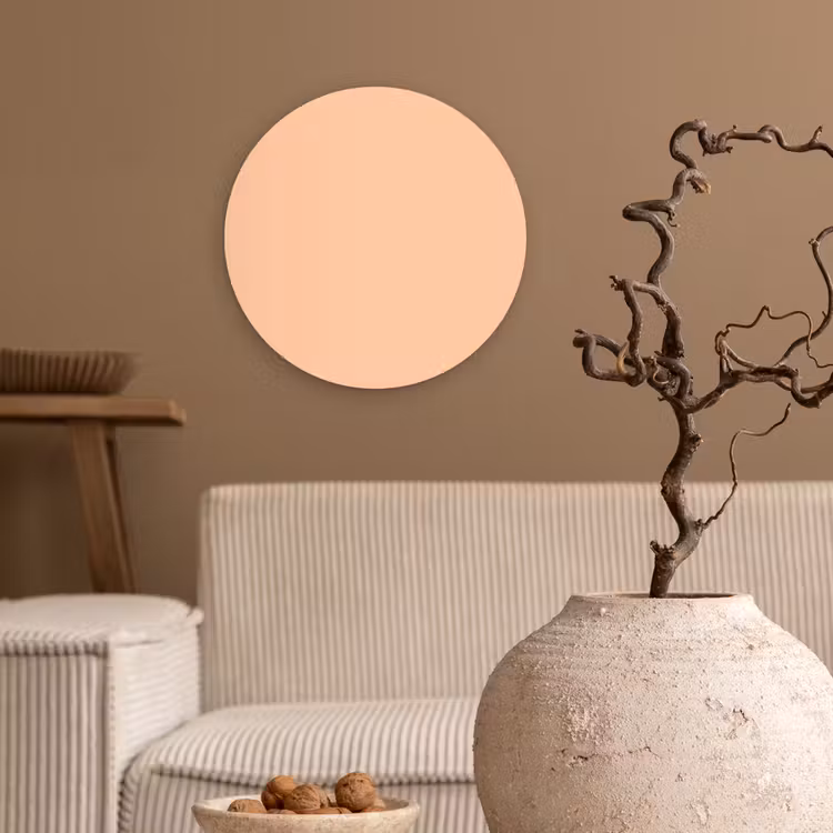 Apricot - Blush - Nude Wandcirkel kunststof plaat 5mm dik klein 188 -sfeer1