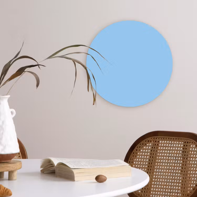 Baby - Blue - Blauw Wandcirkel kunststof plaat 5mm dik klein 188 -sfeer4