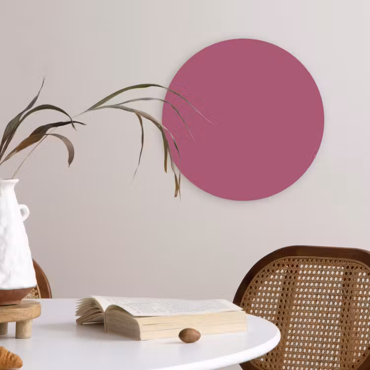 Berry - Roze -Pink Wandcirkel kunststof plaat 5mm dik klein 188 -sfeer4