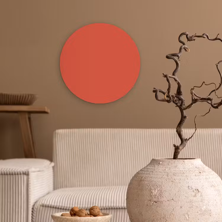 Brick - Red - Rood Wandcirkel kunststof plaat 5mm dik klein 188 -sfeer1