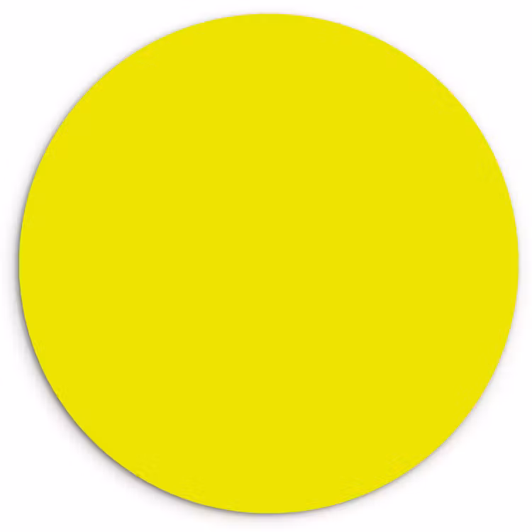 Bright - Canary - Geel Wandcirkel kunststof plaat 5mm dik klein 188 -3d