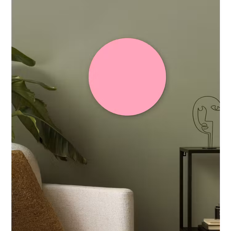 Bubblegum - Pink - Roze Wandcirkel kunststof plaat 5mm dik klein 188 -sfeer3