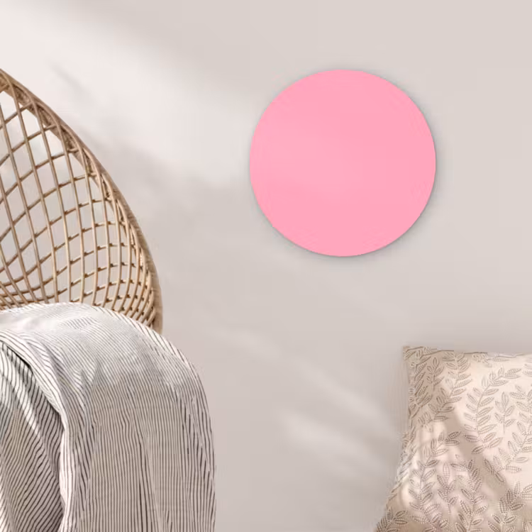 Bubblegum - Pink - Roze Wandcirkel kunststof plaat 5mm dik klein 188 -sfeer5