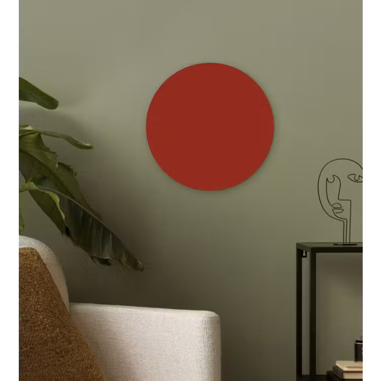 Burnt - Copper - Rood Wandcirkel kunststof plaat 5mm dik klein 188 -sfeer3