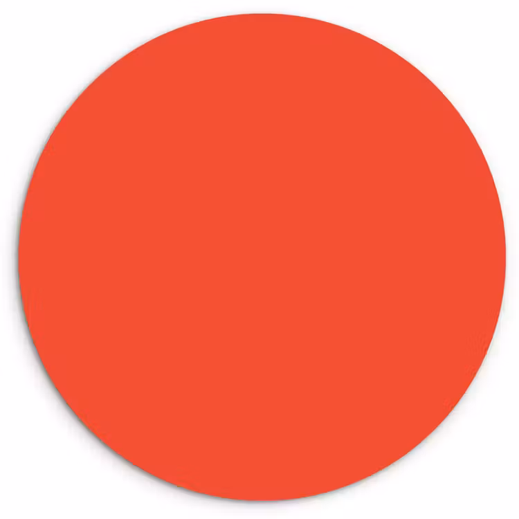 Burnt - Coral - Oranje Wandcirkel kunststof plaat 5mm dik klein 188 -3d