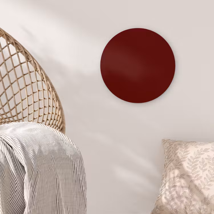 Burnt - Mahogany - Rood Wandcirkel kunststof plaat 5mm dik klein 188 -sfeer5