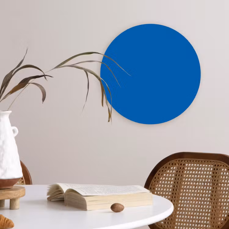 Classic - Azure - Blauw Wandcirkel kunststof plaat 5mm dik klein 188 -sfeer4