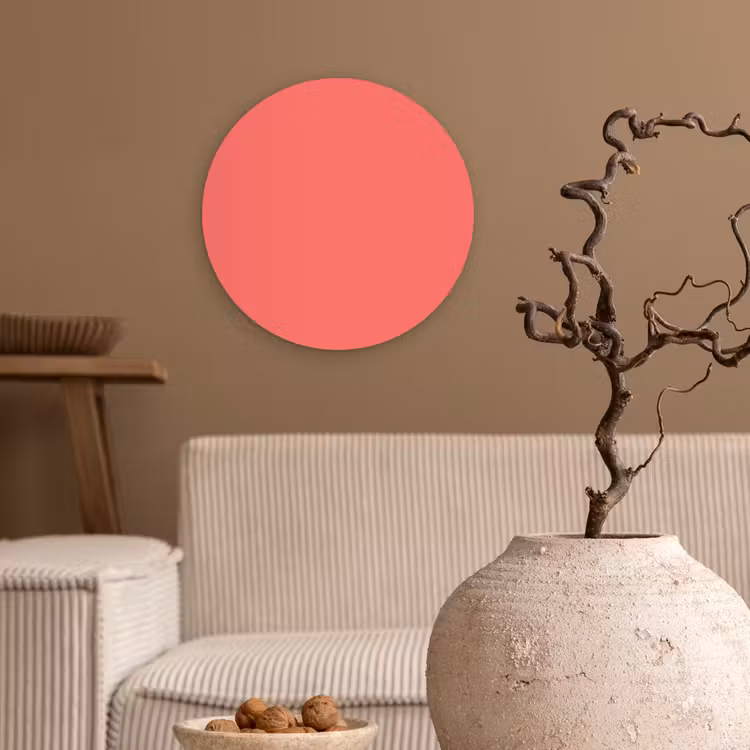 Coral - Punch - Koraal Wandcirkel kunststof plaat 5mm dik klein 188 -sfeer1