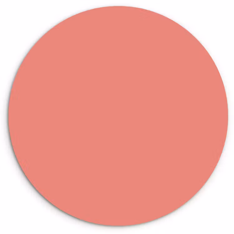 Coral - Reef - Rood Wandcirkel kunststof plaat 5mm dik klein 188 -3d