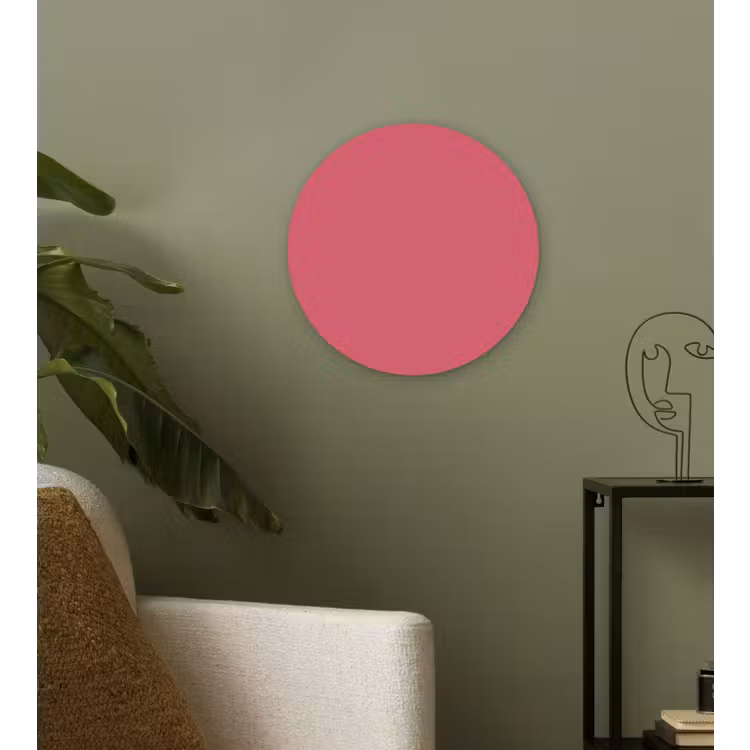 Crimson - Rose - Roze Wandcirkel kunststof plaat 5mm dik klein 188 -sfeer3