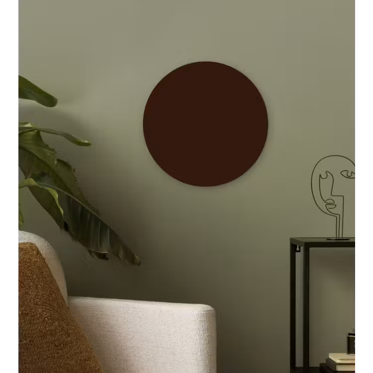 Dark - Chocolate - Bruin Wandcirkel kunststof plaat 5mm dik klein 188 -sfeer3