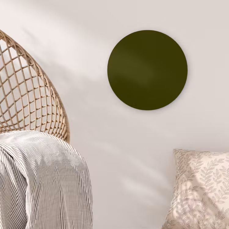 Dark - Olive - Groen Wandcirkel kunststof plaat 5mm dik klein 188 -sfeer5