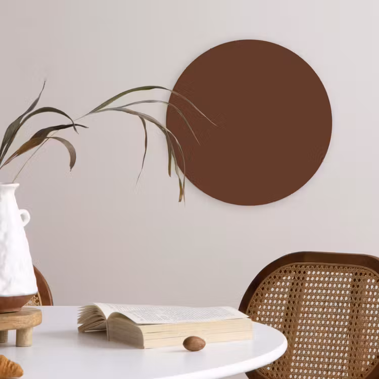 Deep - Clay - Brown - Bruin Wandcirkel kunststof plaat 5mm dik klein 188 -sfeer4