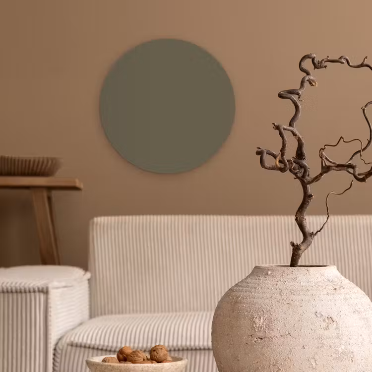 Deep - Khaki - Groen Wandcirkel kunststof plaat 5mm dik klein 188 -sfeer1