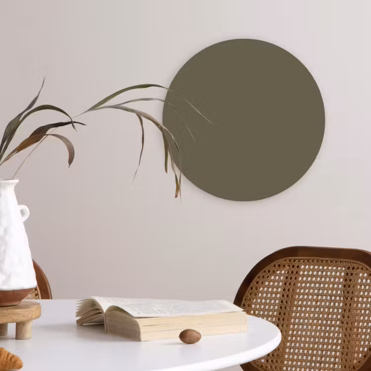 Deep - Khaki - Groen Wandcirkel kunststof plaat 5mm dik klein 188 -sfeer4