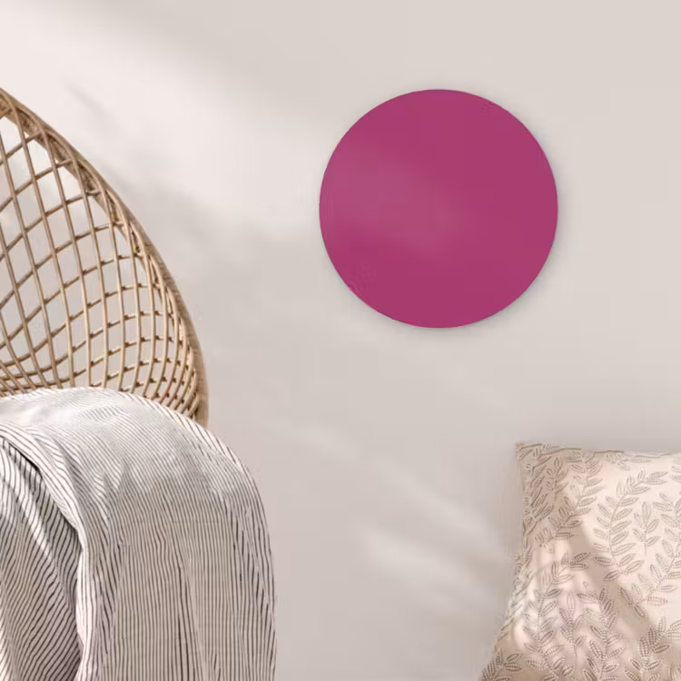 Deep - Magenta - Paars Wandcirkel kunststof plaat 5mm dik klein 188 -sfeer5