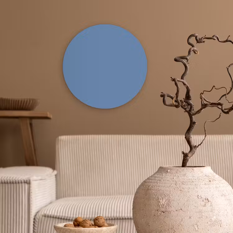Denim - Breeze - Blauw Wandcirkel kunststof plaat 5mm dik klein 188 -sfeer1