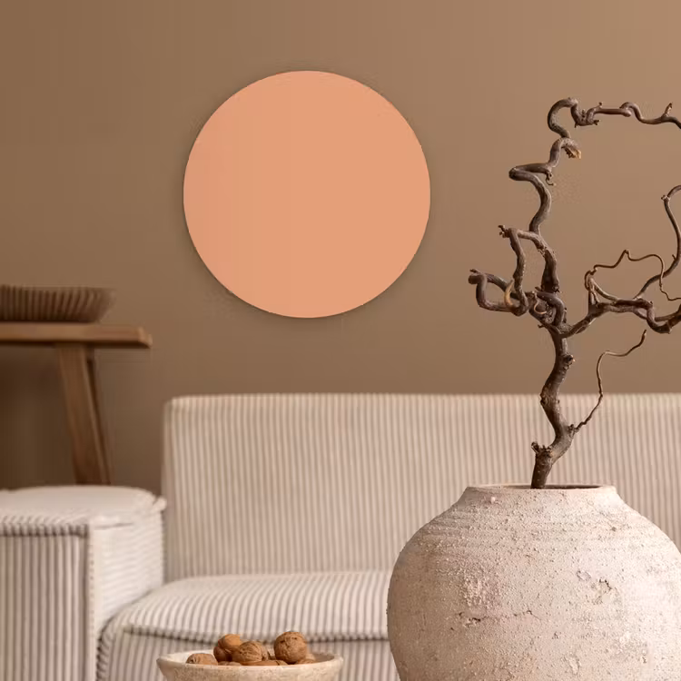 Desert - Coral - Koraal Wandcirkel kunststof plaat 5mm dik klein 188 -sfeer1
