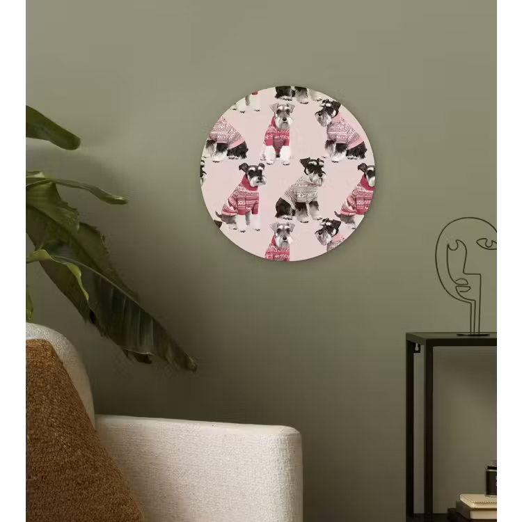 Honden - Truien - Rood Wandcirkel kunststof plaat 5mm dik klein 188 -sfeer3