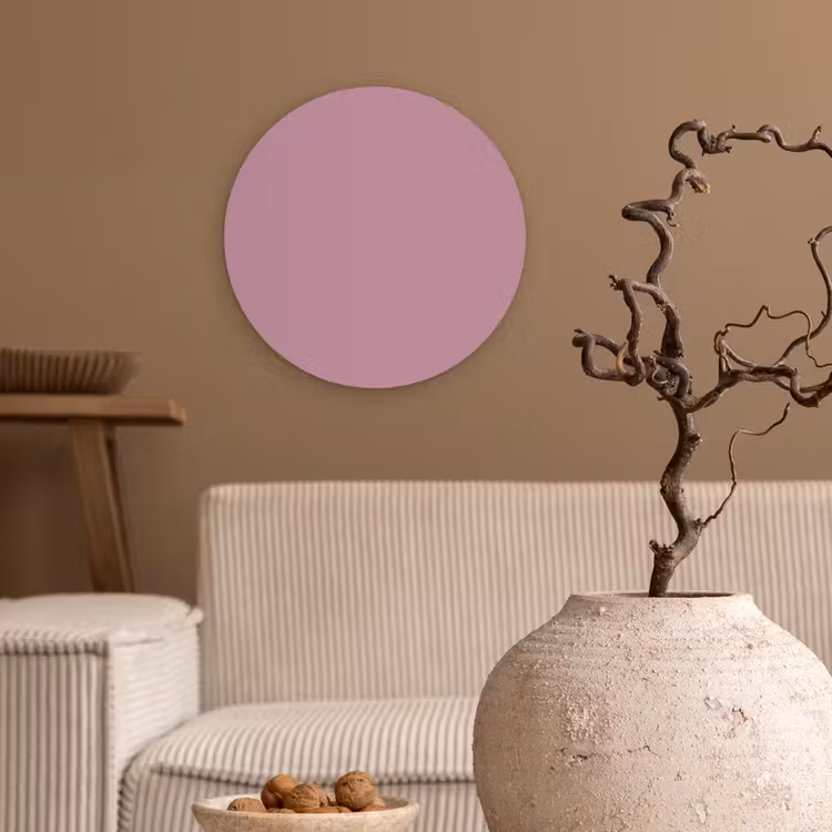 Dusty - Mauve - Paars Wandcirkel kunststof plaat 5mm dik klein 188 -sfeer1