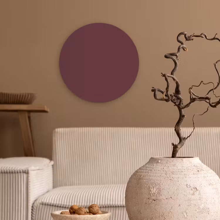 Dusty - Rose - Roze Wandcirkel kunststof plaat 5mm dik klein 188 -sfeer1
