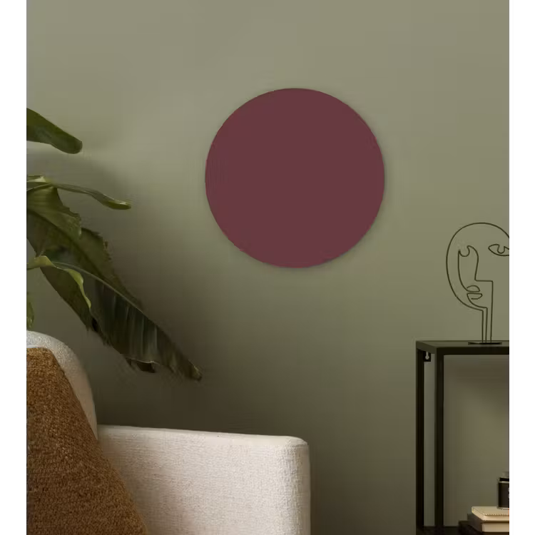 Dusty - Rose - Roze Wandcirkel kunststof plaat 5mm dik klein 188 -sfeer3