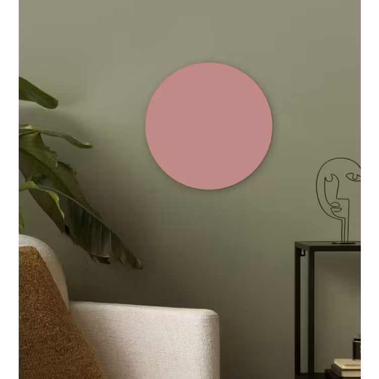 Dusty - Rose - Roze Wandcirkel kunststof plaat 5mm dik klein 188 -sfeer3
