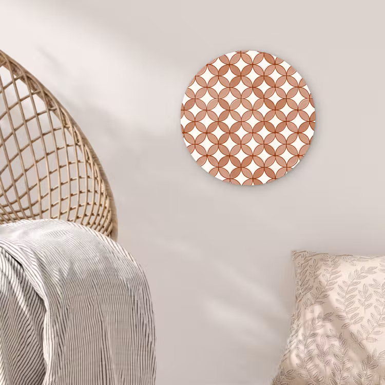 Geometrisch - Cirkels - Modern - Terracotta Wandcirkel kunststof plaat 5mm dik klein 188 -sfeer5