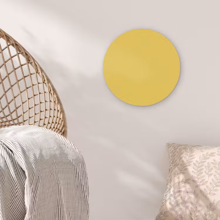 Golden - Victory - Geel Wandcirkel kunststof plaat 5mm dik klein 188 -sfeer5