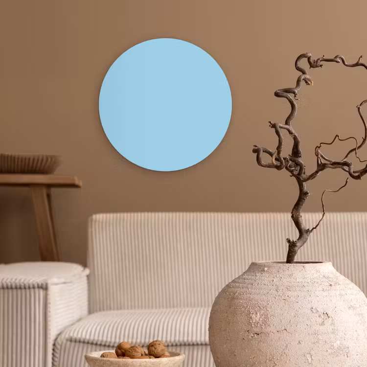 Ice - Blue - Blauw Wandcirkel kunststof plaat 5mm dik klein 188 -sfeer1